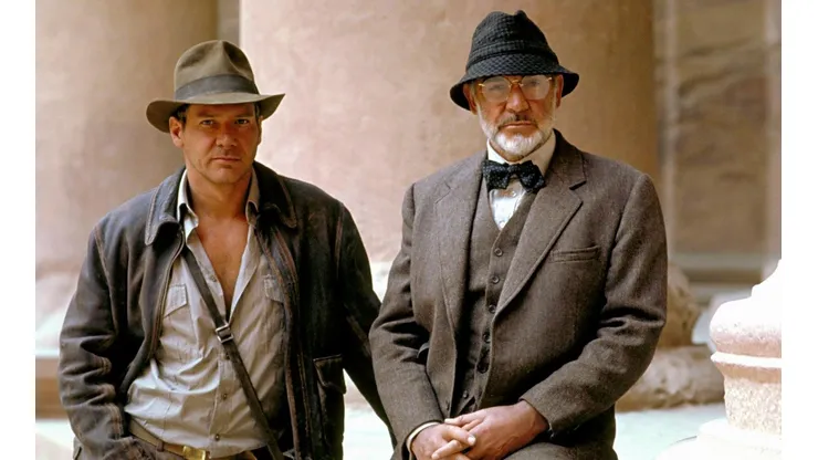 Ford junto a Sean Connery en Indiana Jones y la última cruzada, en 1989.