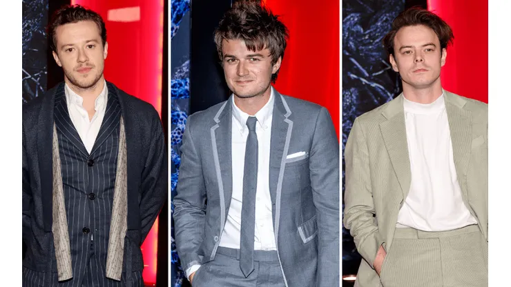 Joseph Quinn, Joe Keery y Charlie Heaton, actores de Stranger Things.