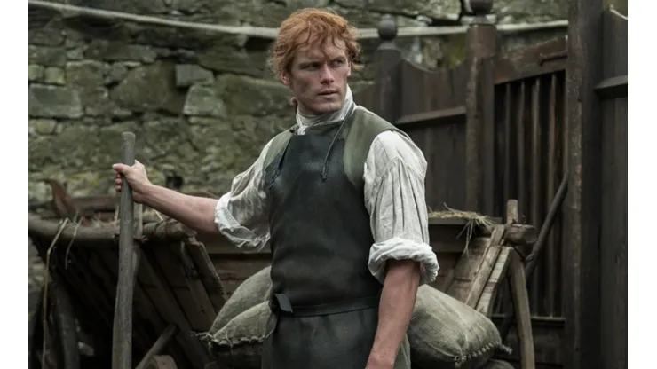 Sam Heughan fue visto rodando Outlander