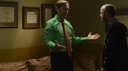 Bob Odenkirk y Aaron Paul en Breaking Bad.