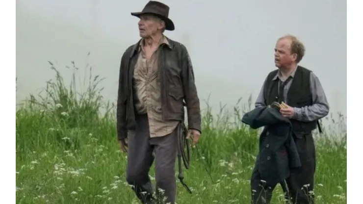 Harrison Ford filmando Indiana Jones 5.