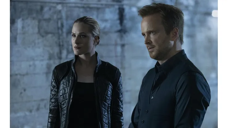 Aaron Paul y Evan Rachel Wood.