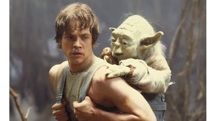 Luke Skywalker y el maestro Yoda.
