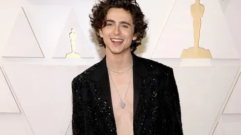 Timothée Chalamet en los Premios Óscar 2022.