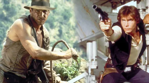 Harrison Ford como Indiana Jones y como Han Solo.