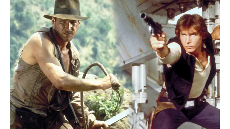 Harrison Ford como Indiana Jones y como Han Solo.