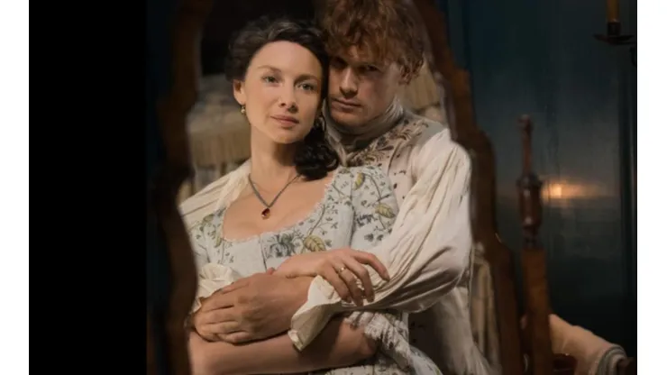 Sam Heughan y Caitriona Balfe en Outlander