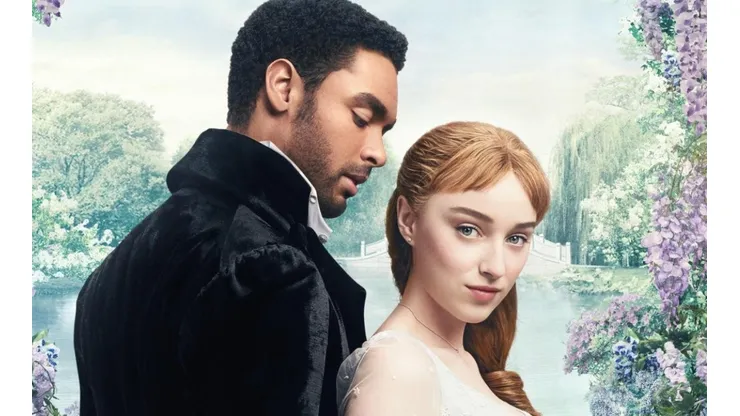 Regé-Jean Page y Phoebe Dynevor en Bridgerton 1