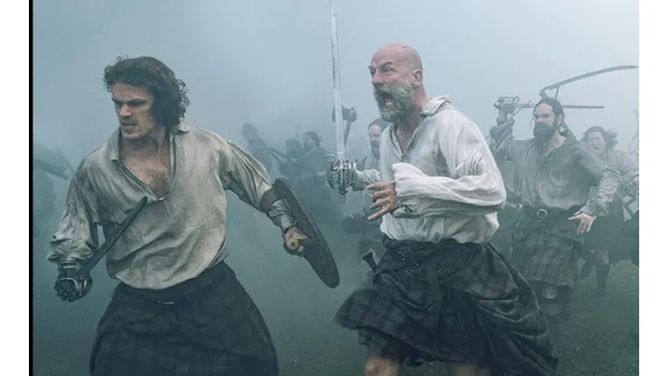 Sam Heughan y Graham McTavish en Outlander