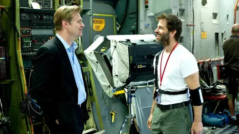 Nolan y Snyder en el rodaje de Man of Steel.