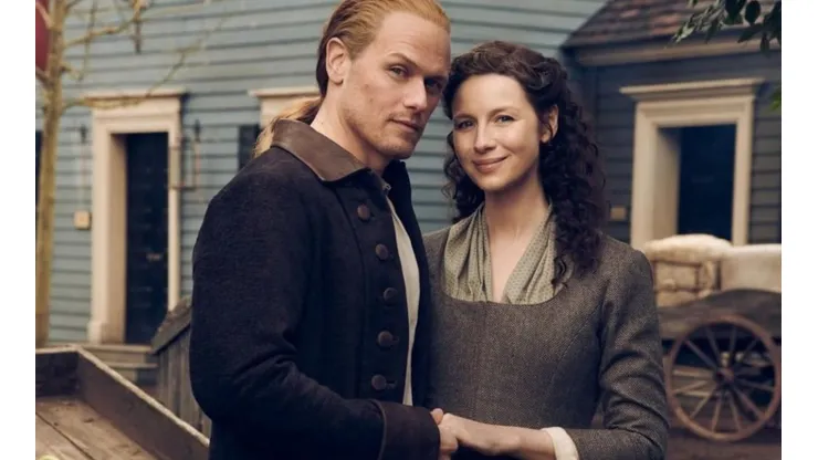 Sam Heughan y Caitriona Balfe en Outlander