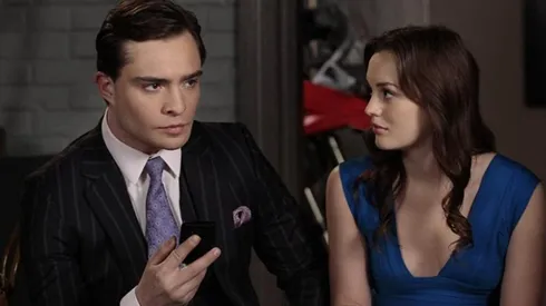 Ed Westwick y Leighton Meester en Gossip Girl