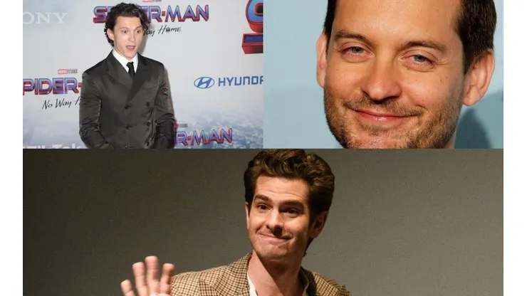 Tom Holland, Tobey Maguire y Andrew Garfield