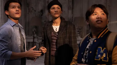 Tom Holland, Zendaya y Jacob Batalon.