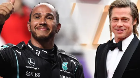 Lewis Hamilton y Brad Pitt.