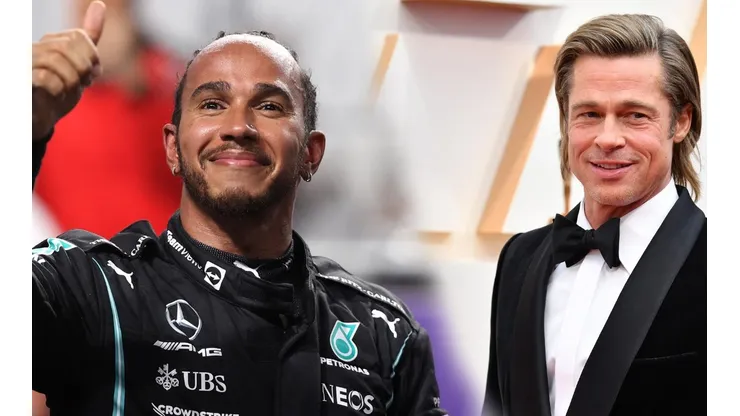 Lewis Hamilton y Brad Pitt.