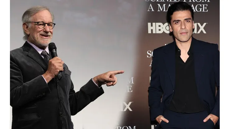 Steven Spielberg y Oscar Isaac.