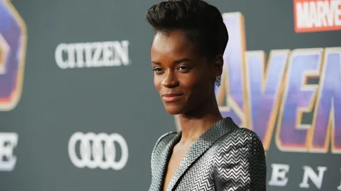 Letitia Wright durante la premiere mundial de Avengers: Endgame.