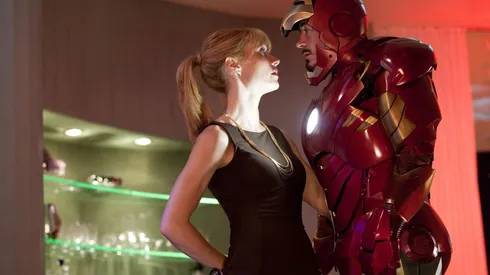 Robert Downey Jr. y Gwyneth Paltrow en la segunda película de Iron Man.