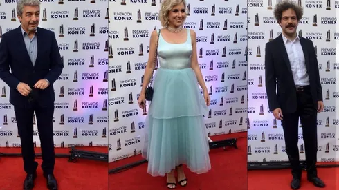 Ricardo Darín, Carla Peterson y Peter Lanzani en los Premios Konex 2021.