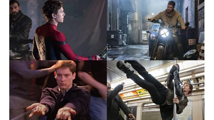 Tom Holland, Tom Hardy, Tobey Maguire y Andrew Garfield