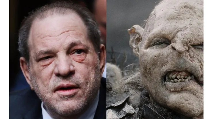 Un orco de El Señor de los Anillos, basado en Harvey Weinstein