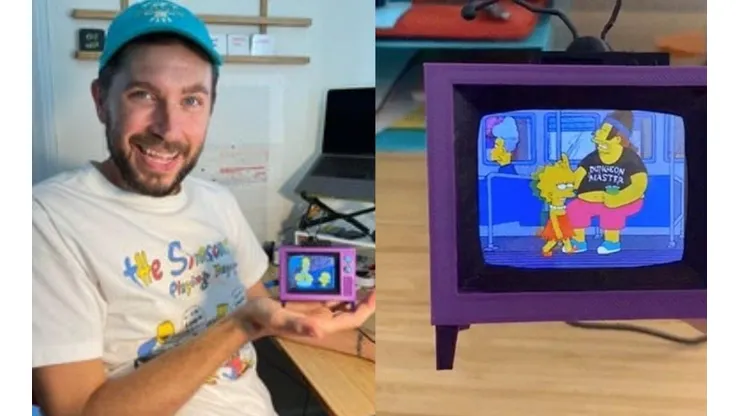 Brandon Wilthrow replicó el televisor de Los Simpson