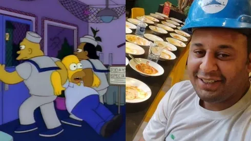 ¡La última predicción de Los Simpson! Lo expulsaron de un restaurante por comer mucho.