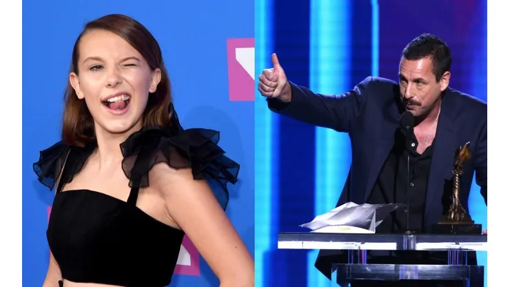 Millie Bobby Brown y Adam Sandler.