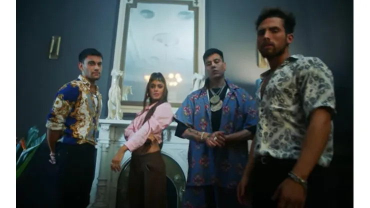 Tini, Duki y Mya juntos en el remix de 2:50 (Foto: Sony)