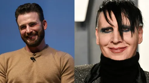 Chris Evans y Marilyn Manson.