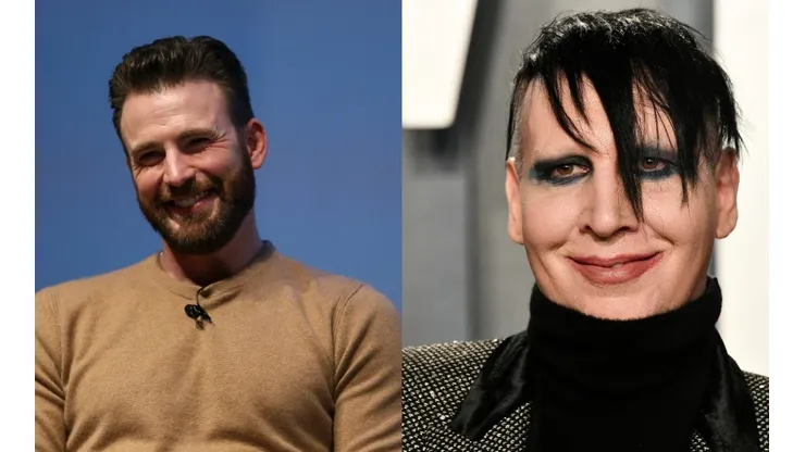 Chris Evans y Marilyn Manson.