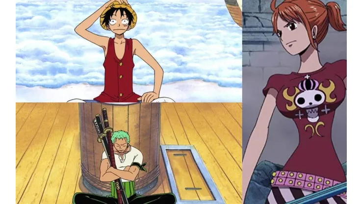 Luffy, Zoro y Nami.