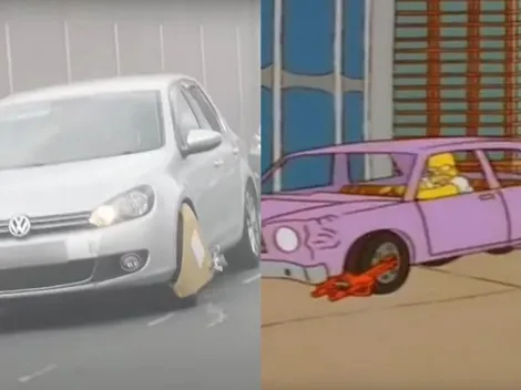 La última predicción de Los Simpson: un auto con cepo quiso escapar de la multa