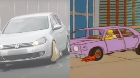 La última predicción de Los Simpson: un auto con cepo quiso escapar de la multa.