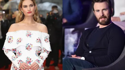 Lily James y Chris Evans