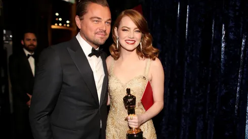 Emma Stone y Leonardo Di Caprio.