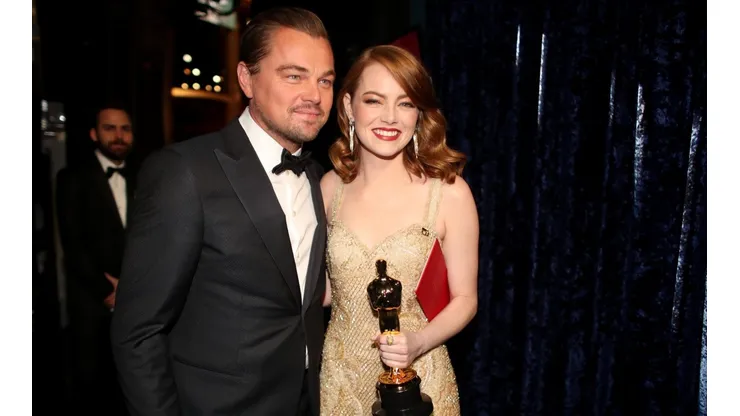 Emma Stone y Leonardo Di Caprio.