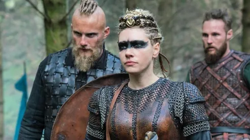 Los protagonistas de Vikings.