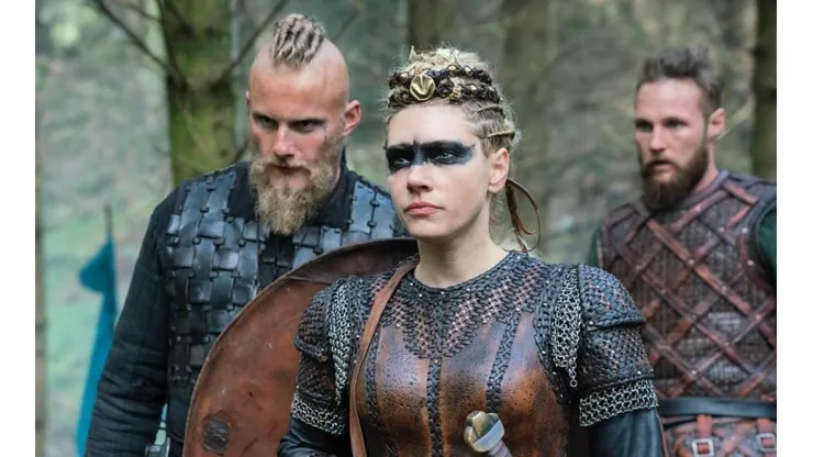 Los protagonistas de Vikings.