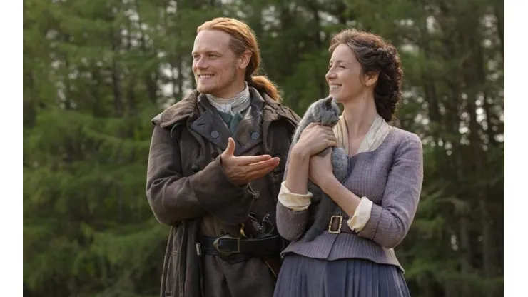 Sam Heughan y Caitriona Balfe.