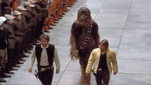 Luke, Han y Chewie.