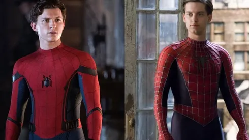 Tom Holland y Tobey Maguire.