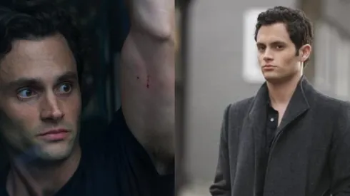Penn Badgley en sus papeles de Joe y Dan.