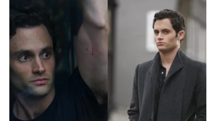 Penn Badgley en sus papeles de Joe y Dan.