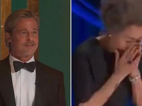 Conoció a Brad Pitt en el escenario de los Oscars y no pudo evitar la emoción