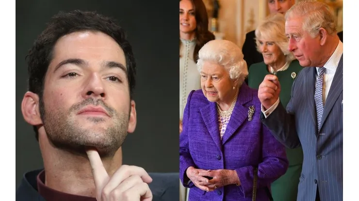 Tom Ellis, Isabel II y el Príncipe Carlos.