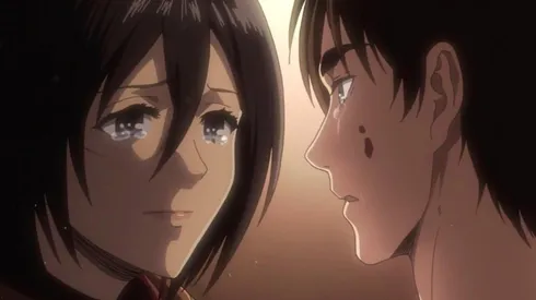 Shingeki no Kyojin: el vínculo amoroso entre Eren Jarger y Mikasa.