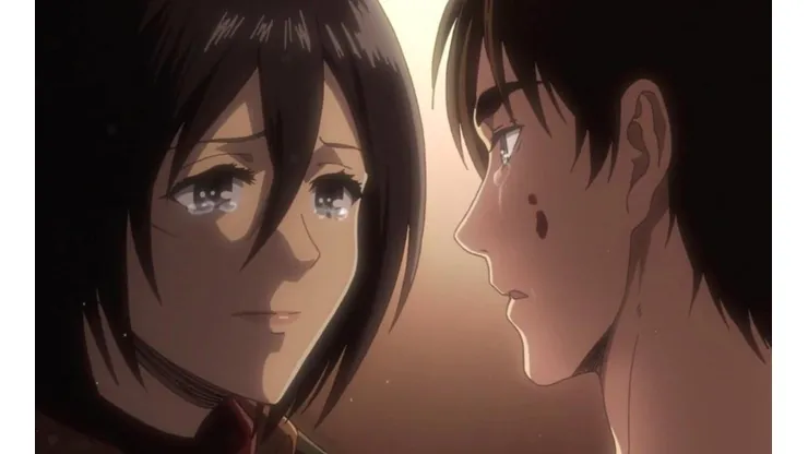 Shingeki no Kyojin: el vínculo amoroso entre Eren Jarger y Mikasa.