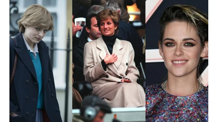 Emma Corrin, Lady Di y Kristen Stewart.